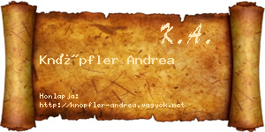 Knöpfler Andrea névjegykártya